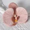 Pétalas de cabeça de flor phalaenopsis de filme artificial acessórios de flor artificial adorno de cabeça grampo de cabelo diy feito à mão decoração de casamento