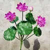Flores de Loto Simuladas, Hojas de Loto Falsas para Estanques, Nenúfares para Paisajismo, Decoración para Acuarios, Accesorios para Espectáculos de Danza, Flores Artificiales de Alta Gama
