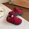 Sapatos Esportivos de Veludo para Crianças, Sapatos de Bebê de Solado Macio para Crianças Pequenas, Sapatos de Corrida Casuais Leves de Algodão para Meninas