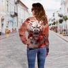 2023 nuevo transfronterizo top 3 los 3 primeros estampado de dragón 3D ropa nueva europea y americana para mujer suéter de hombros descubiertos para mujer top para mujer camisa básica Mujer