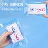 Comércio Exterior Transfronteiriço Cartão de Inglês Capa de Chuva Compressão a Vácuo Portátil Transparente Longa Descartável Capa de Chuva Espessa