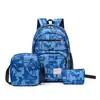 2025 Novo Conjunto de Três Peças para Venda por Atacado Transfronteiriça Bolsa Combinada Mochila de Grande Capacidade e Bolsa Transversal para Alunos do Ensino Fundamental, Médio e Universitário
