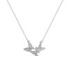 Collar de Mariposa con Diamantes Brillantes Estilo Nuevo Lujo Ligero para Mujer en TikTok, Cadena Versátil para Clavícula de Moda Estilo Fresco y Bosque