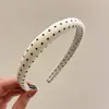 Diadema de Celebridad de Internet Estilo Hada de Gama Alta, Diadema de Esponja Satinada con Lunares Perezosa, Exquisito Accesorio para el Cabello Estilo Coreano Retro Ins, Modelo Nuevo