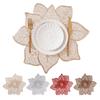 Elemento de Primavera Patrón de Flores PVC Estampado en Caliente Mantel Aislante de Escritorio Estilo Ins de Gama Alta Mantel Decorativo de Escritorio Mantel de Mesa Mantel para Tazones