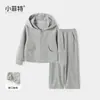 Conjunto casual para niñas, nueva colección primavera/otoño 2026, sudadera con capucha y pantalones de pierna recta para niños, conjunto de dos piezas, ropa de otoño para adolescentes