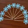 Decoración para hornear pasteles con polvo de oro de color frío Flor de estrella Multi-Amor Tarjeta de papel Enchufe