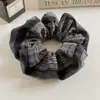 Scrunchie vintage estilo coreano, estilo faculdade, com tule franzido, acessório de cabelo de nicho para rabo de cavalo baixo