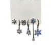 Conjunto de Pendientes de Copo de Nieve con Borlas, Estilo Dulce y Fresco Sexy con Diseño Asimétrico, Pendientes Elegantes Simples y Exquisitos para Mujer