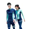 Traje de Buceo Coreano para Mujer de Manga Larga Traje de Baño de Medusa para Pareja Pantalones Divididos con Protección Solar Traje de Snorkel Delgado