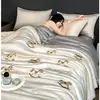 Juego de Cuatro Piezas de Colcha Refrigerante de Seda Helada de Verano, Suave como la Seda para Dormir Desnudo, Núcleo de Colcha Individual, Adecuado para Todas las Estaciones, Colcha de Verano con Aire Acondicionado con Sensación Refrigerante