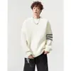 Nuevos suéteres de punto para otoño e invierno para hombres y parejas, chaquetas cárdigan, estilo old money, cuello redondo, corte holgado, moderno, venta al por mayor de fábrica transfronteriza