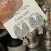 Pendientes de Mariposa de Cristal Azul Estilo Nuevo de Verano Aguja de Plata S925 Pendientes Elegantes de Cristal Zirconia Pendientes Versátiles