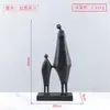 Escultura Abstrata de Metal Minimalista Moderna de Duas Pessoas de Mãos Dadas, Peça Decorativa para Hall de Entrada, Escritório, Casa Modelo e Decoração de Casa