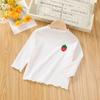 Camiseta de Manga Comprida para Menina Algodão Puro Blusa Íntima para Bebê Menina Primavera & Outono Roupa de Outono para Menininha Camiseta Básica Infantil Fashion