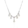 Colar Tiki S925 de prata esterlina leve, luxuoso, com pérolas de imitação de zircônia, requintado, elegante, de alta qualidade, com corrente para clavícula
