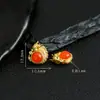 Prata 925 Banhada com Acessórios de Flor de Peônia Vermelha do Sul Pulseira DIY Acessórios de Corda Trançada Contas de Prata Antiga