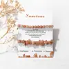 Pulsera de grava de piedra natural para tarjetas 2023 nueva moda femenina OL doble capa para hombres y mujeres pulsera de novias comercio exterior exclusivo