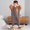 Pijama de una pieza para niño, nuevo traje de gateo de algodón puro para niño de primavera y otoño, ropa de casa para bebé, saco de dormir de una pieza para niños
