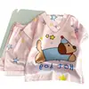 Pijama para Niñas, Nuevo de Verano para Niños de Seda de Hielo Delgado Cuello en V Dibujos Animados Conjunto de Ropa para el Hogar con Aire Acondicionado para Niños
