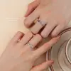 Anillo de Pareja de Albaricoque Sansheng Plata de Ley s999 Nuevo Estilo Chino Anillo de Dedo de Plata Moderno Lujo Ligero Anillo Versátil Ajustable