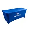 Funda de mesa elástica con espalda descubierta, mantel, funda de mesa rectangular práctica, stand de exposición, actividad, mantel elástico para exteriores