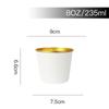 Cubo Desechable de Papel de Aluminio Dorado para Porridge, Tazón de Papel para Llevar, Tazón para Empaque, Caja para Empaque, Vaso para Porridge, Cubo para Sopa, Vaso para Sopa, Compatible con Múltiples Tipos de Tapa