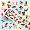 Rolo de Adesivos Cartoon de Gato e Cachorro Fofos para Journaling, Colagem, Copo de Água, Caderno, Decoração de Caixa de Presente, Adesivos Autocolantes Atacado