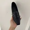 Primeiro Encontro Temporada Estilo Retrô Francês Bico Quadrado Mocassins Femininos Outono/Inverno Salto Grosso Versátil para o Trabalho Confortáveis Sapatos Baixos Femininos
