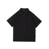 Comercio exterior transfronterizo ropa de hombre camiseta polo de algodón piqué 220g camiseta de hombre verano nueva casual cuello camisero camiseta con media cremallera