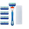 Manual de Dropshipping Lâmina de Barbear Manual Suporte para Lâmina de Barbear Lavável Portátil Universal Masculino Cabeça de Cinco Camadas Durável Seleção