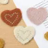 Nuevo Parche de Corazón de Melocotón Bordado de Peluche Amor Parche DIY Accesorios para el Cabello Ropa Materiales para Tocados Bolsas Zapatos Sombreros Accesorios de Bordado