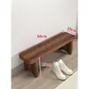 Banqueta baja para cambiarse los zapatos en la entrada, se puede sentar, banqueta de madera maciza, madera anticorrosión, balcón jardín exterior, soporte para plantas suculentas, estante de almacenamiento, banco largo
