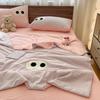 Toalla de algodón lavado Yunrou nueva bordada soya edredón individual de verano edredón de verano de cuatro piezas individual doble dormitorio edredón delgado al por mayor