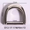 Diámetro Interior 12mm Hebilla en Forma de D Semicircular Colgante Sandalias de Cuero Color Gunmetal Sandalias de Cuero para Hombre Hebilla Sandalias al por Mayor Hebilla de Día