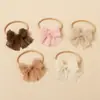Estilo Tweed Encaje Retro Diadema para el Cabello Infantil Lazo de Tela Accesorios para el Cabello de Bebé Fontanela Diadema Versátil para Bebé