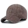 Gorra de Invierno para Hombre de Mediana Edad y Ancianos Estilo Pato para Exteriores Protección contra el Frío Calidez Papá Hombre Mayor Gorra de Béisbol Engrosada con Protección para las Orejas