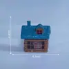 Paisaje en miniatura, casa brillante creativa de Halloween, cabaña de madera, casa de hongo, accesorios decorativos DIY hechos a mano, adornos pequeños