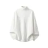 Suéter grueso de cuello alto, corte holgado para hombre, estilo casual, capa base talla grande, novedad 2026