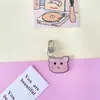 Chaveiro de Urso Coração Girly Japonês e Coreano Celeb da Internet Coelho Desenho Animado Fofo Pingente de Bolsa Pingente de Conjunto de Fones de Ouvido Simples
