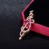 Collar de plata para mujer, colgante de plata japonesa y coreana, colgante de hoja, colgante de rubí, joyería de plata y oro rosa de 18 quilates