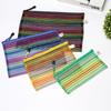 Bolsa de Papel para Exámenes con Cremallera de Malla de Nylon Colorida A4B5A5 Transfronteriza Bolsa para Archivos Bolsa de Información para Estudiantes Bolsa para Lápices Fábrica