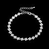 Conjunto de collar, pendientes y pulsera, conjunto de tres piezas de joyería con cadena de clavícula de diamantes, vestido de cena y accesorios de boda.