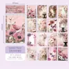 Material Atemporal Flor de Papel Série Fragmento de Sombra Floral Diário Floral Material DIY Base de Papel para Decoração 32 Folhas em 6 Designs
