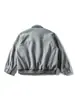 Chaqueta de Lana Estilo Corto Nanxia para Hombre con Retazos de Mezclilla, Chaqueta Juvenil Estilo Japonés, Top Cálido de Moda Holgado