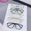 Armazón de gafas de montura completa transparente negro de alta calidad TR90 mezcla aleación moda ultraligero duradero color 80786