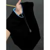 Chaleco de retazos de doble capa estilo americano resistente para hombre, camiseta sin mangas de bloqueo de color de alta gama para verano, camiseta sin mangas deportiva
