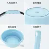 Cubo de almacenamiento de agua para el hogar, cubo grande de plástico engrosado, cubo redondo grande portátil para dormitorio de estudiantes con cubo de ropa resistente a caídas, lavabo