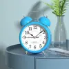 Despertador para estudiantes con campana de metal, alto volumen, estilo vintage, adecuado para dormitorio de personas mayores, silencioso, recargable, despertador de campana