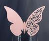 Celebración de festival láser hueco Tarjeta de copa de mariposa tarjeta de asiento de rosa decoración pegatina de pared de mariposa 3D fábrica en stock